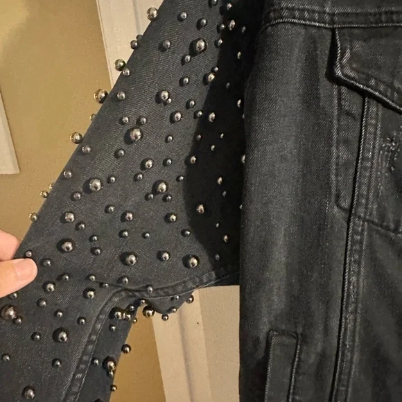 Sunset + spring pearl denim jacket - Picture 4 of 6